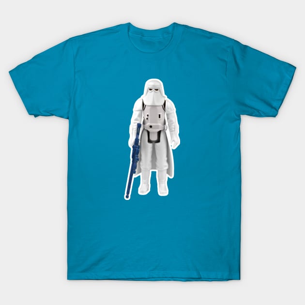 Vintage Snow Soldier, White Border T-Shirt by ToysOnAShirt